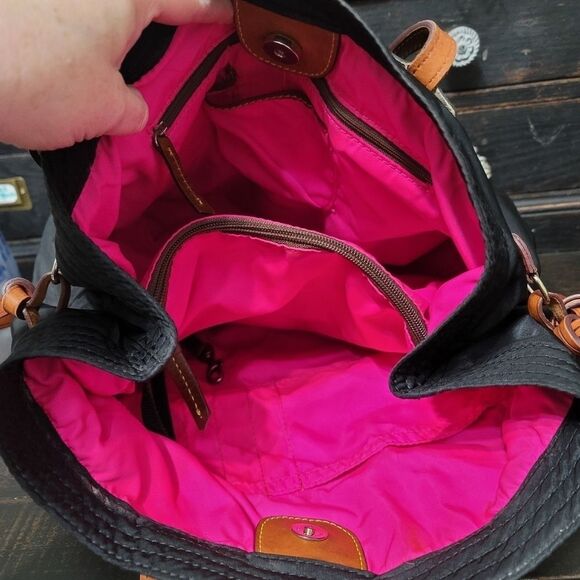 DOONEY & Bourke Black Nylon Victoria Tote Bag Leather Accents - Picture 11 of 16